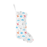 Airplane Cloud Pattern Christmas Stocking