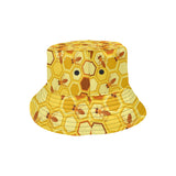 Bee and Honeycomb Pattern Unisex Bucket Hat