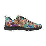 Halloween Candy Pattern Men's Sneakers Black