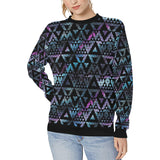 Space Galaxy Tribal Pattern Women's Crew Neck Sweatshirt