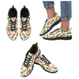 Carrot Pattern Print Design 05 Women's Sneakers Black