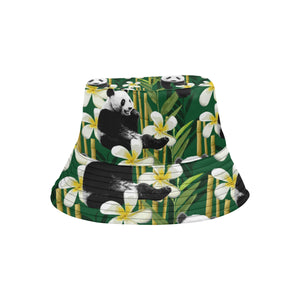 Panda Bamboo Flower Pattern Unisex Bucket Hat