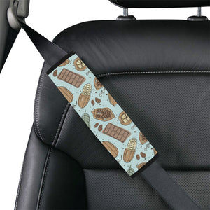 Hand Drawn Cocoa Pattern Car Seat Belt Cover