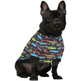 Skate Board Pattern Print Design 03 All Over Print Pet Dog Round Neck Fuzzy Shirt