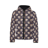 English Bulldog Pattern Print Design 03 Kids' Boys' Girls' Padded Hooded Jacket