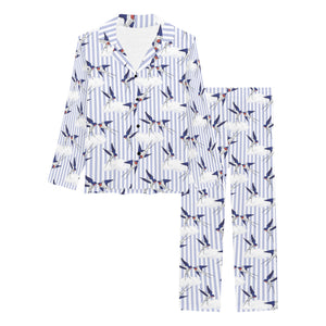 Swallow Pattern Print Design 03 Women's Long Pajama Set