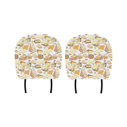 Cheese Pattern Theme Car Headrest Cover