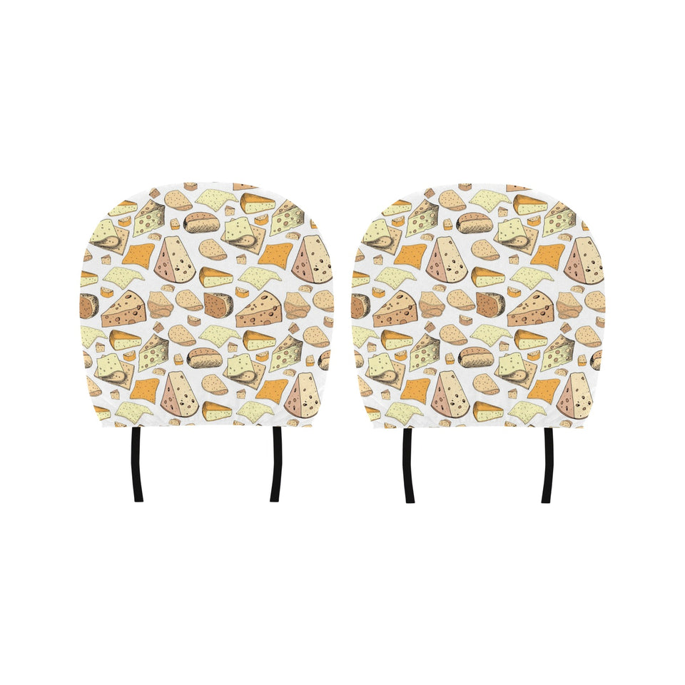 Cheese Pattern Theme Car Headrest Cover