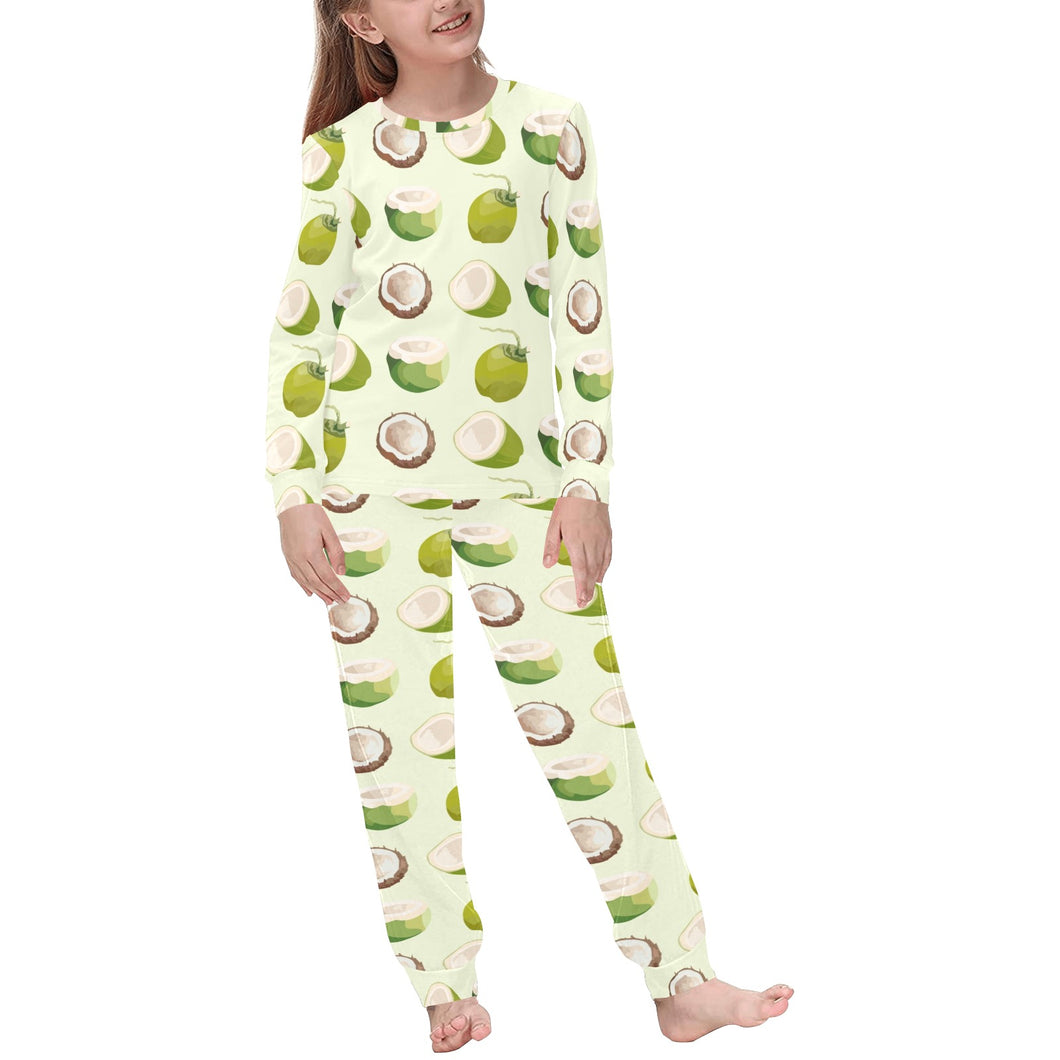 Coconut Pattern Print Design 04 Kids' Boys' Girls' All Over Print Pajama Set