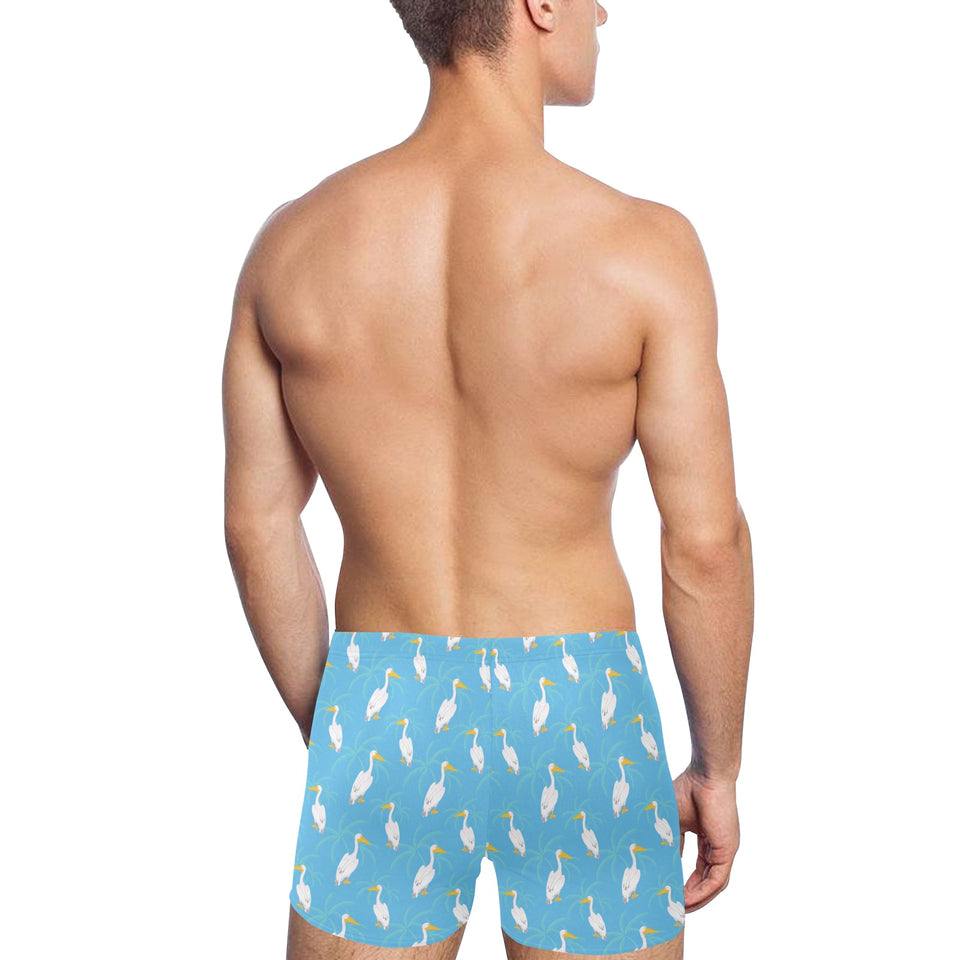 Pelican Pattern Print Design 02 Men's Swimming Trunks