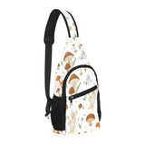 Mushroom Pattern Theme All Over Print Chest Bag