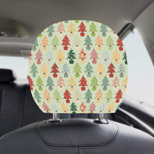 Christmas Tree Pattern Backgroind Car Headrest Cover