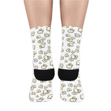 Popcorn Pattern Print Design 04 Crew Socks