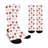 Ladybug Pattern Print Design 04 Crew Socks