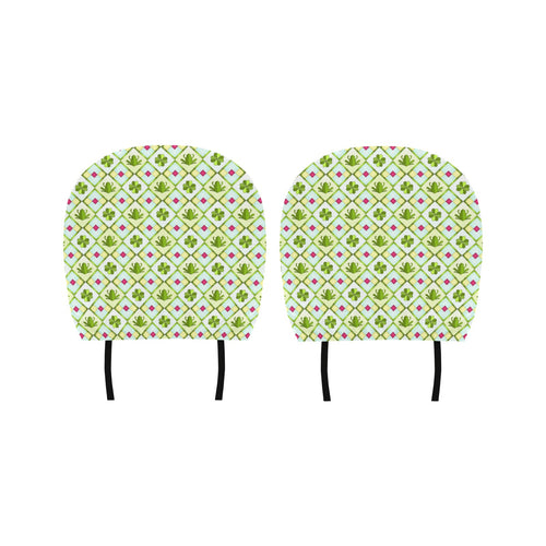 Frog Clover leaves Pattern Car Headrest Cover