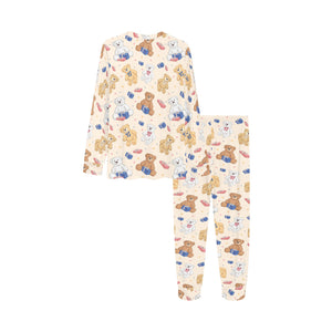 Teddy Bear Pattern Print Design 01 Kids' Boys' Girls' All Over Print Pajama Set