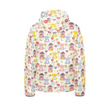 Teddy Bear Pattern Print Design 04 Kids' Boys' Girls' Padded Hooded Jacket