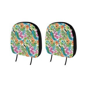 Colorful Peacock Pattern Car Headrest Cover