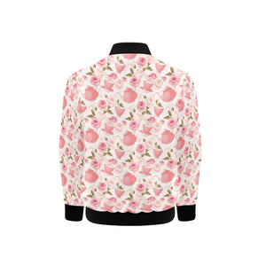 Tea pots Pattern Print Design 04 Kids' Boys' Girls' Bomber Jacket