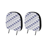 Elephant Pattern Background Car Headrest Cover