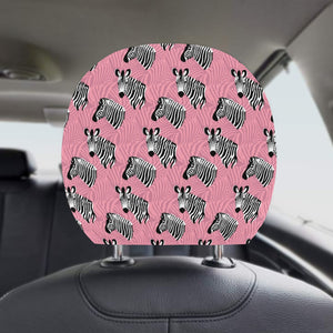 Zebra Head Pattern Car Headrest Cover