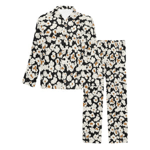 Popcorn Pattern Print Design 02 Men's Long Pajama Set