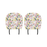 Swan Flower Pattern Car Headrest Cover