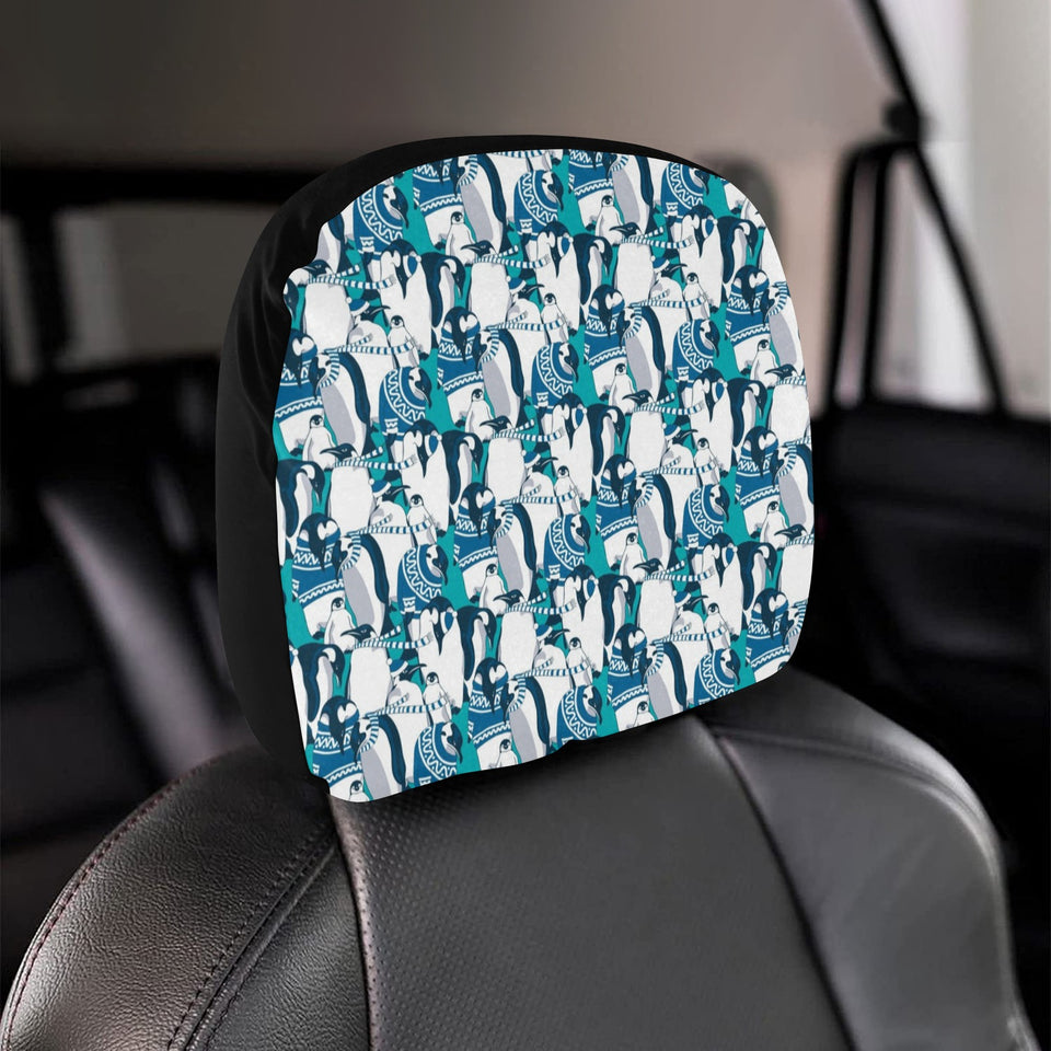 Penguin Pattern Car Headrest Cover