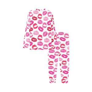 Lips Pattern Print Design 05 Kids' Boys' Girls' All Over Print Pajama Set