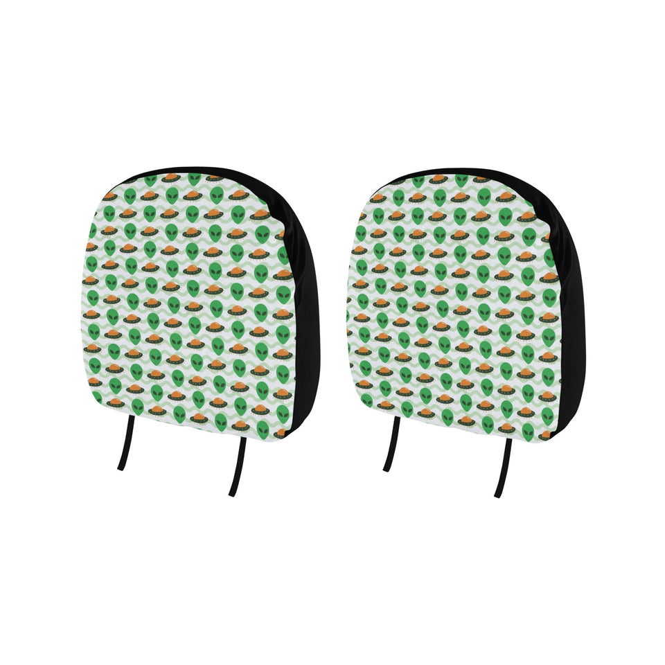 Alien Pattern Print Design 02 Car Headrest Cover