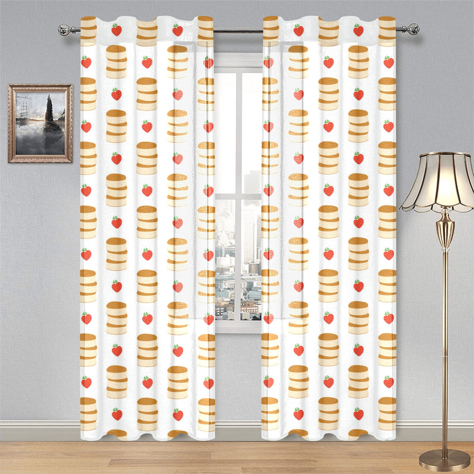 Pancake Pattern Print Design 02 Gauze Curtain