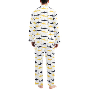 Swordfish Pattern Print Design 05 Men's Long Pajama Set