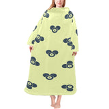 Billiard Ball Pattern Print Design 05 Blanket Robe with Sleeves