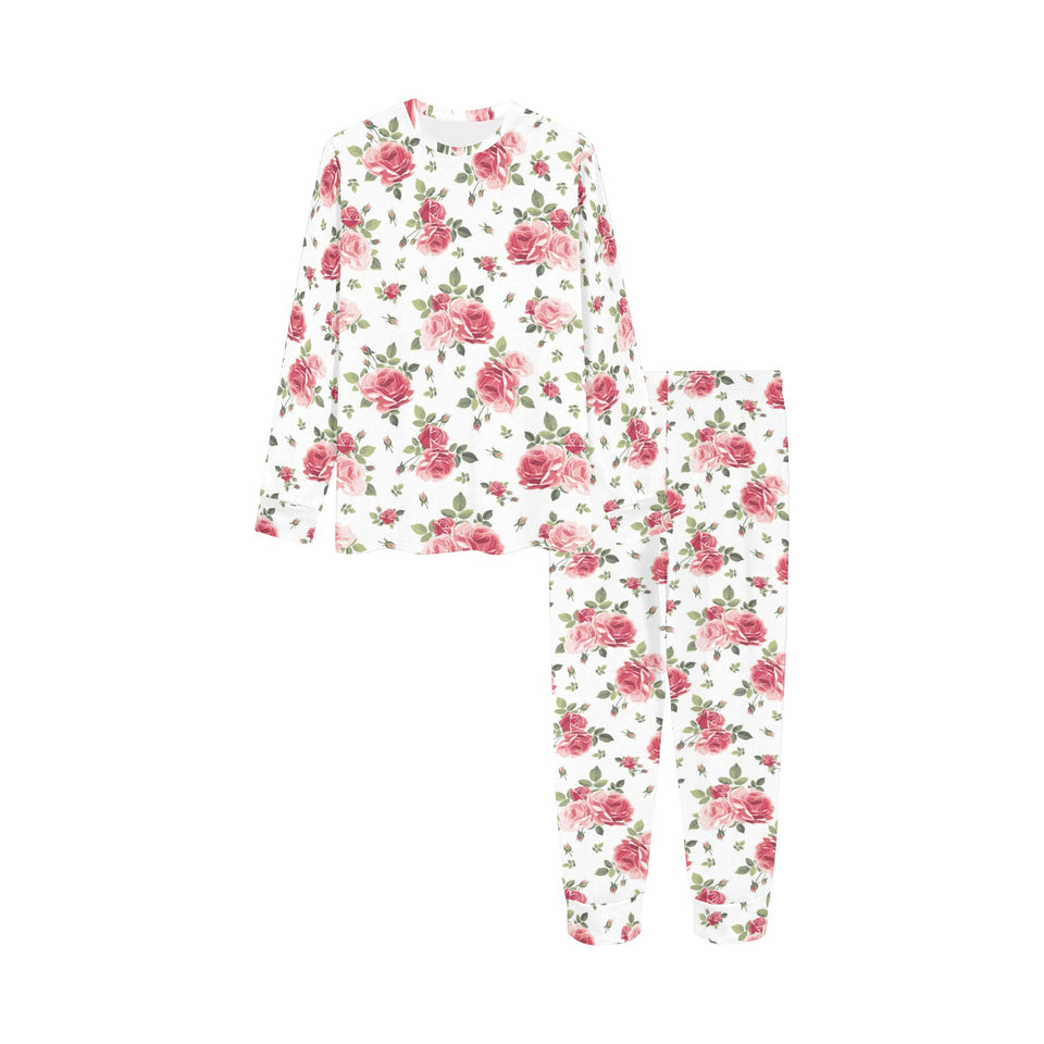 Rose Pattern Print Design 02 Kids' Boys' Girls' All Over Print Pajama Set