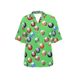 Billiard Ball Pattern Print Design 02 Women's All Over Print Hawaiian Shirt