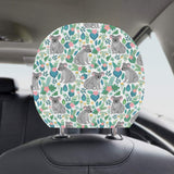 Koala Leaves Pattern Car Headrest Cover