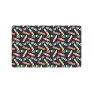 Skate Board Pattern Print Design 02 Doormat