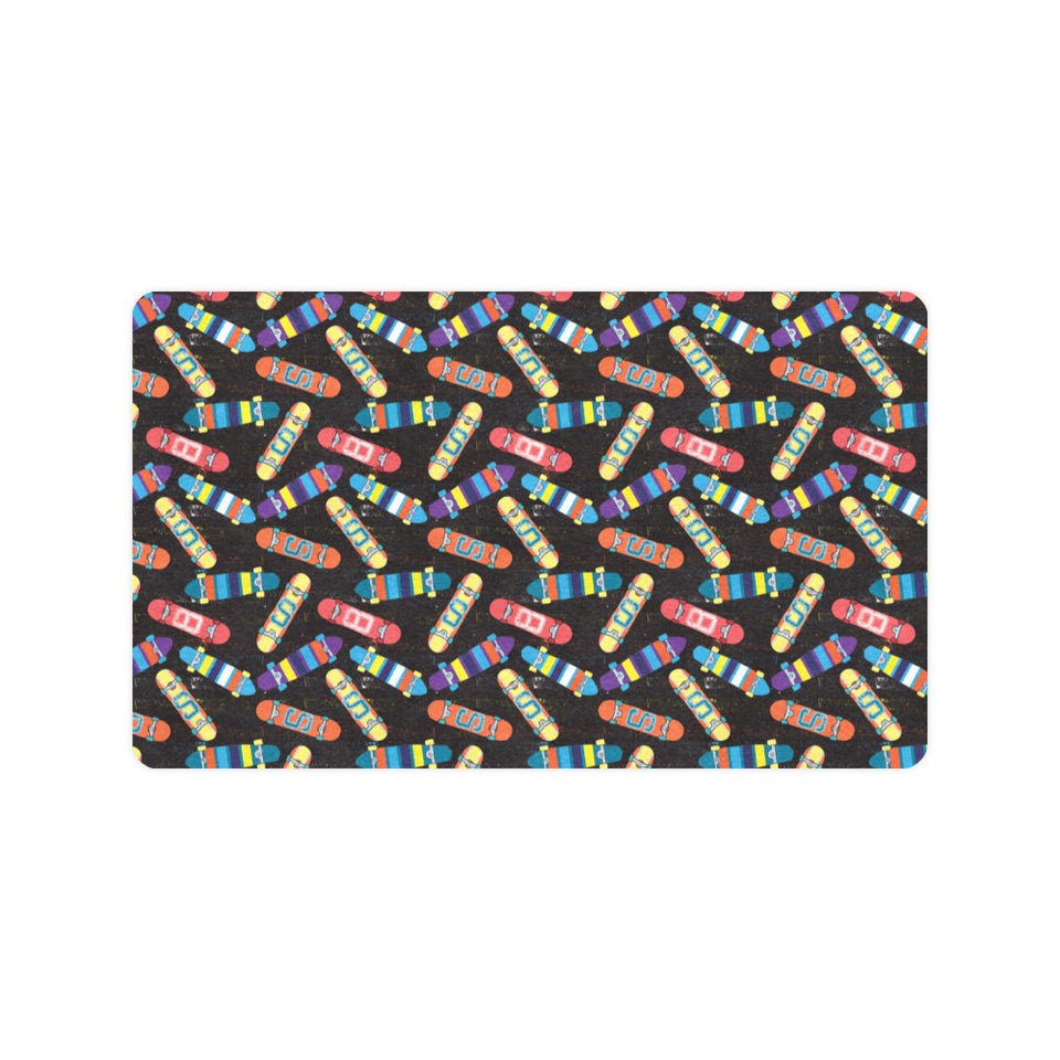 Skate Board Pattern Print Design 02 Doormat