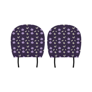 Garlic Pattern Background Theme Car Headrest Cover