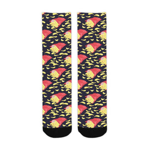 Potato Chips Pattern Print Design 05 Crew Socks