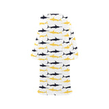 Swordfish Pattern Print Design 05 Blanket Robe with Sleeves