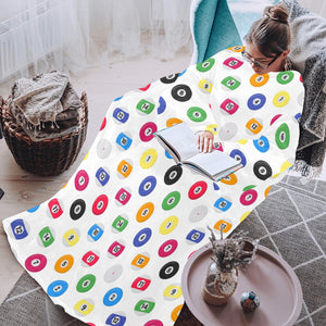 Billiard Ball Pattern Print Design 04 Blanket Robe with Sleeves