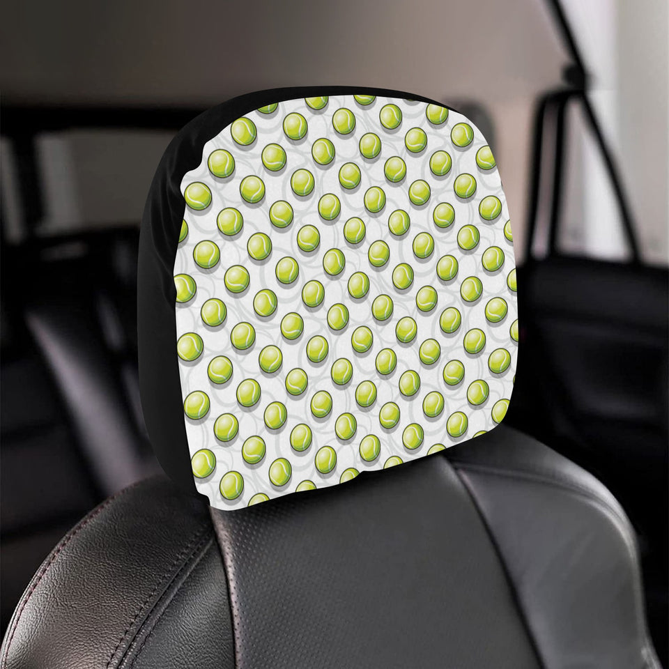 Tennis Pattern Print Design 05 Car Headrest Cover