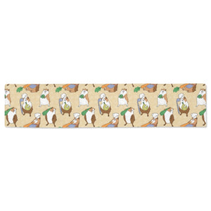 Guinea Pig Pattern Print Design 02 Table Runner