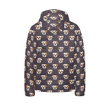 English Bulldog Pattern Print Design 03 Kids' Boys' Girls' Padded Hooded Jacket