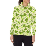 Hop Theme Pattern Women's Long Sleeve Polo Shirt