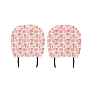 Coral Reef Pattern Print Design 05 Car Headrest Cover