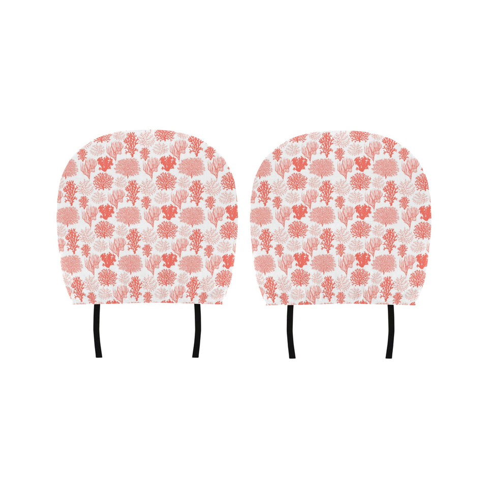 Coral Reef Pattern Print Design 05 Car Headrest Cover