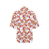 Goldfish Pattern Print Design 02 Women's All Over Print Hawaiian Shirt