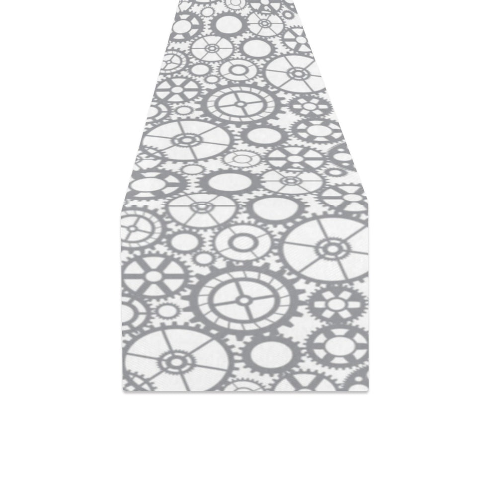 Gear Pattern Print Design 05 Table Runner